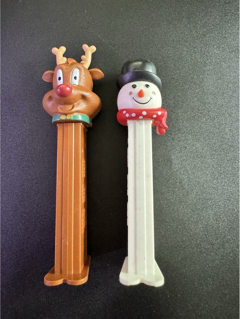 Lot Of Pez Dispensers (2) Frosty Snowman 2013 & Rudolph Reindeer 2012 Christmas